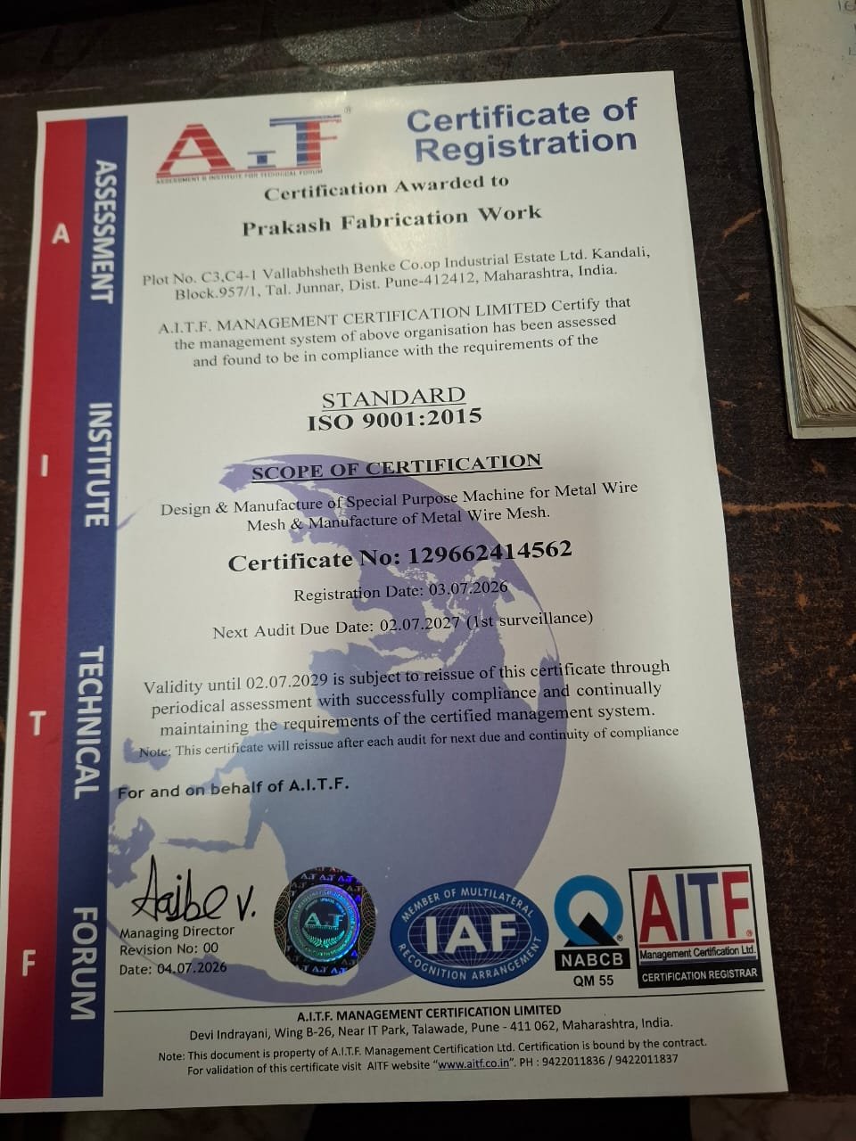 ISO Certification 2018